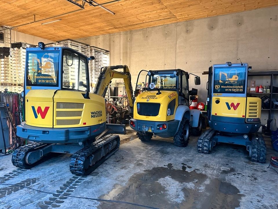 Minibagger 2 5t Lader Radlader mieten bei LO Maschinenverleih