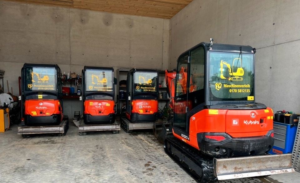 Kubota Minibagger Bagger mieten bei LO Maschinenverleih