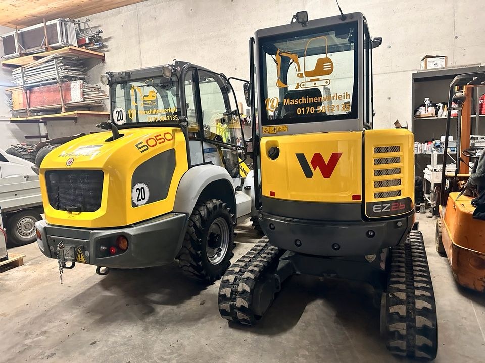 Minibagger 1,6 6 t u.gewerblich mieten bei LO Maschinenverleih