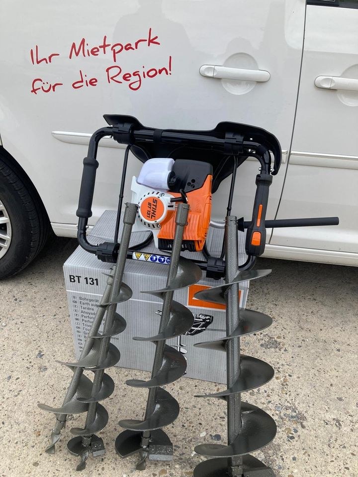 Erdbohrer Pfahlbohrer Erdbohrgerät Benzin mieten bei MPS Baumaschinen