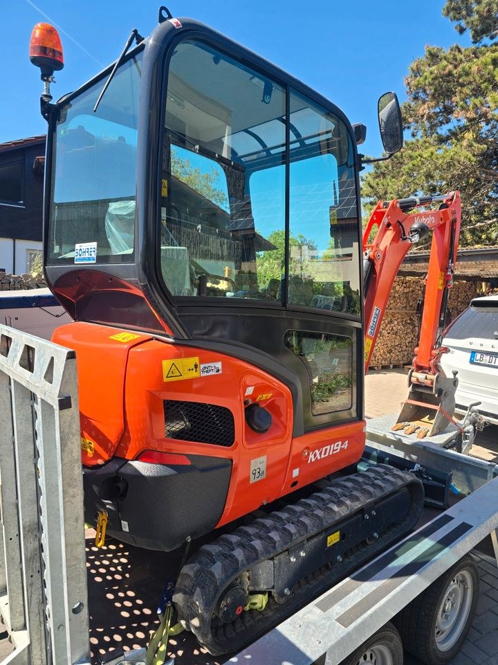 Minibagger 1,9t Kubota KX19 4 Abbruchhmeisel mieten in Pleidelsheim – 3