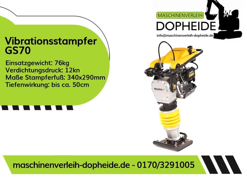 Rüttelplatte 130kg mieten in Brockum – für Pflaster & Terrasse – 3