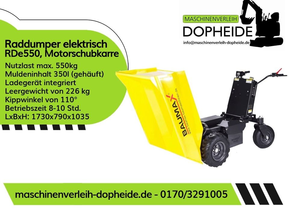 Dumper Motor Schubkarre mieten in Brockum – für Aushub & Schutt