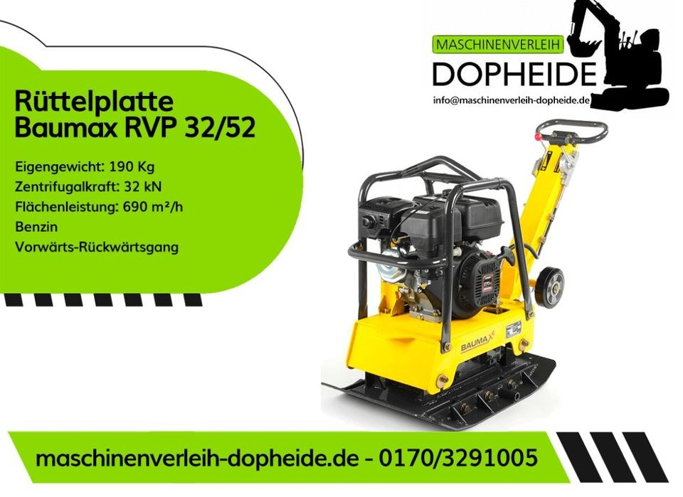Rüttelplatte 130kg mieten in Brockum – für Pflaster & Terrasse – 2