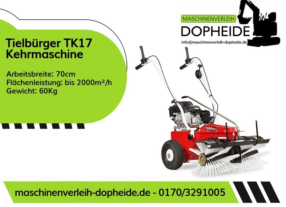 Kehrmaschine Tielbürger TK17 mieten bei Maschinenverleih Dopheide eGbR