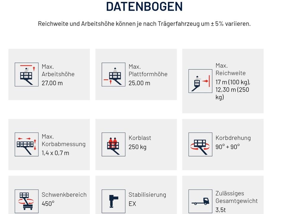 Arbeitsbühne zum 8m 10m 16m 27m mieten in Schrobenhausen – 4