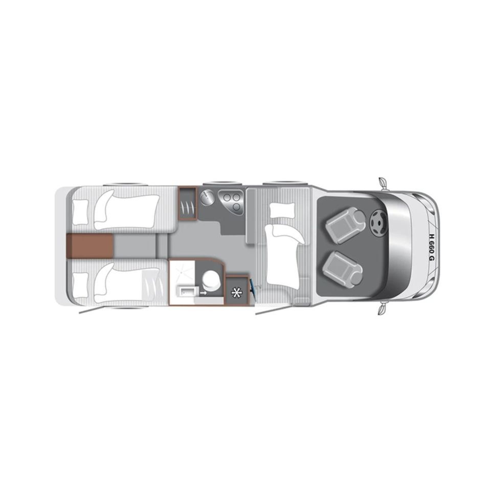 Premium Automatik Wohnmobil Einzelbetten mieten in Greven – 3