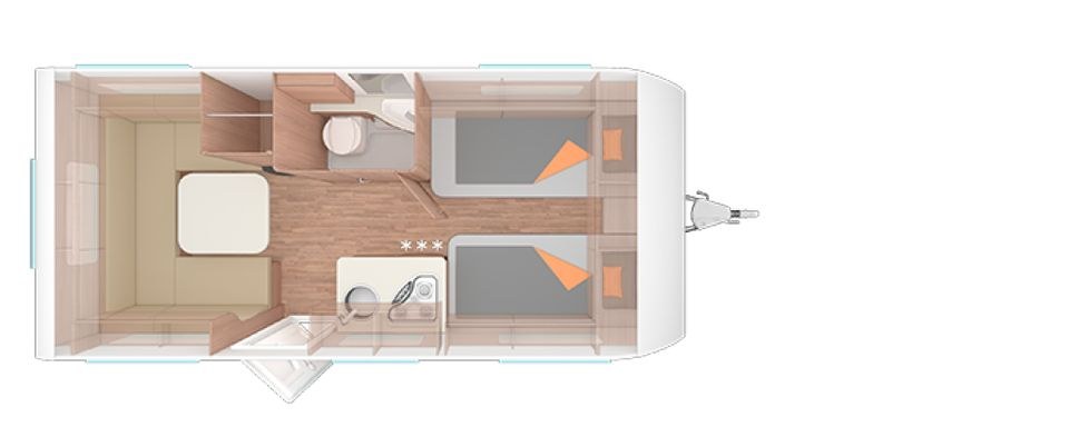 pfiffigen Wohnwagen Klimaanlage Einzelbetten mieten in Greven – 2
