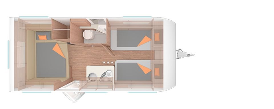 pfiffigen Wohnwagen Klimaanlage Einzelbetten mieten in Greven – 3