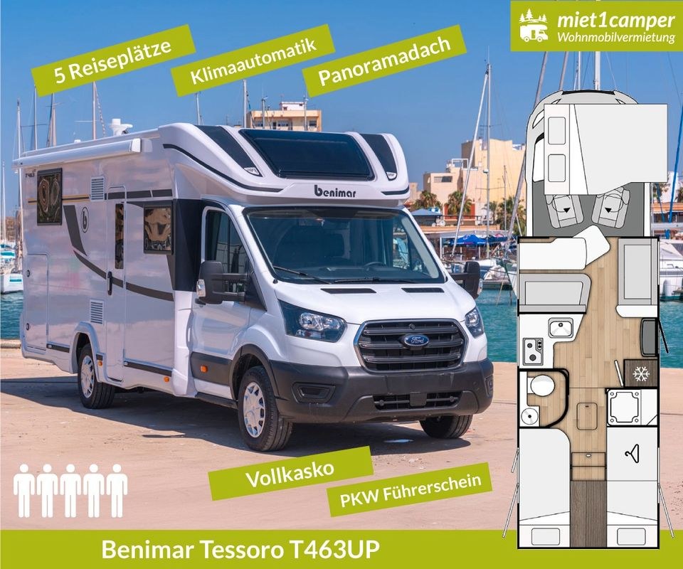 Benimar Tessoro T464 3UP Wohnmobil Camper mieten in Lünen