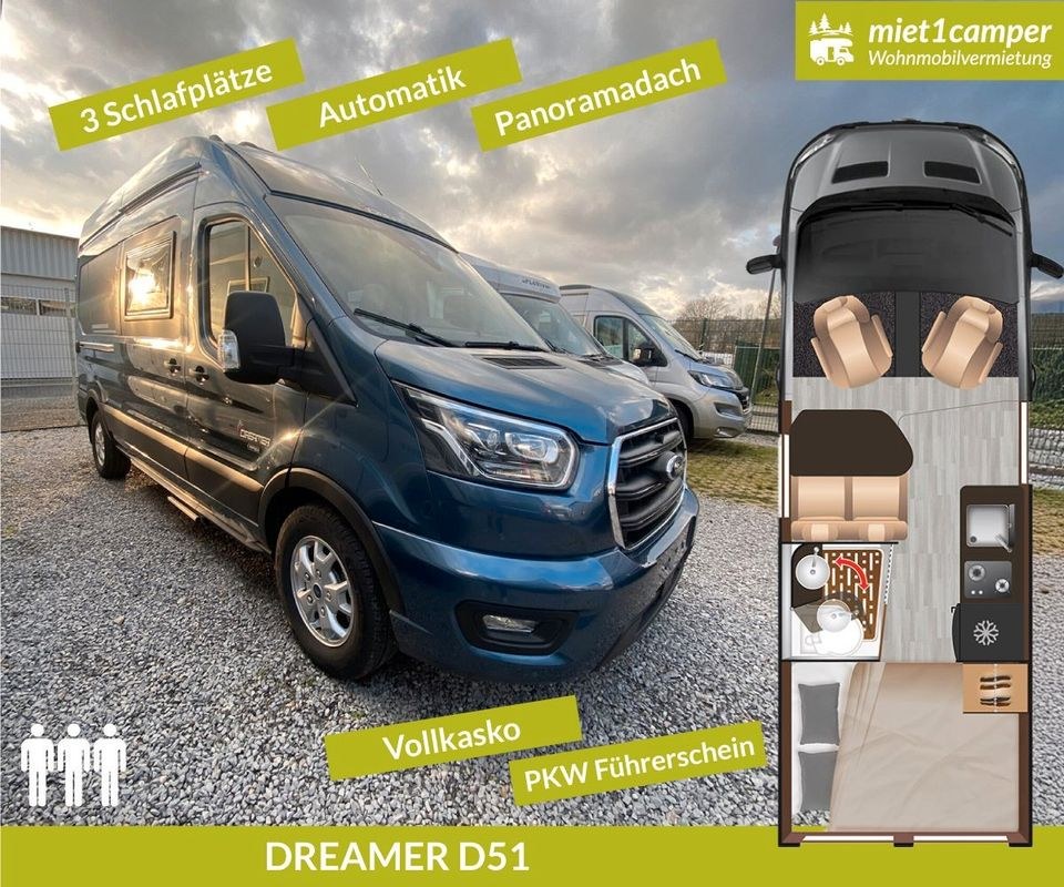 Dreamer D51 Wohnmobil Camper Urlaub mieten in Lünen