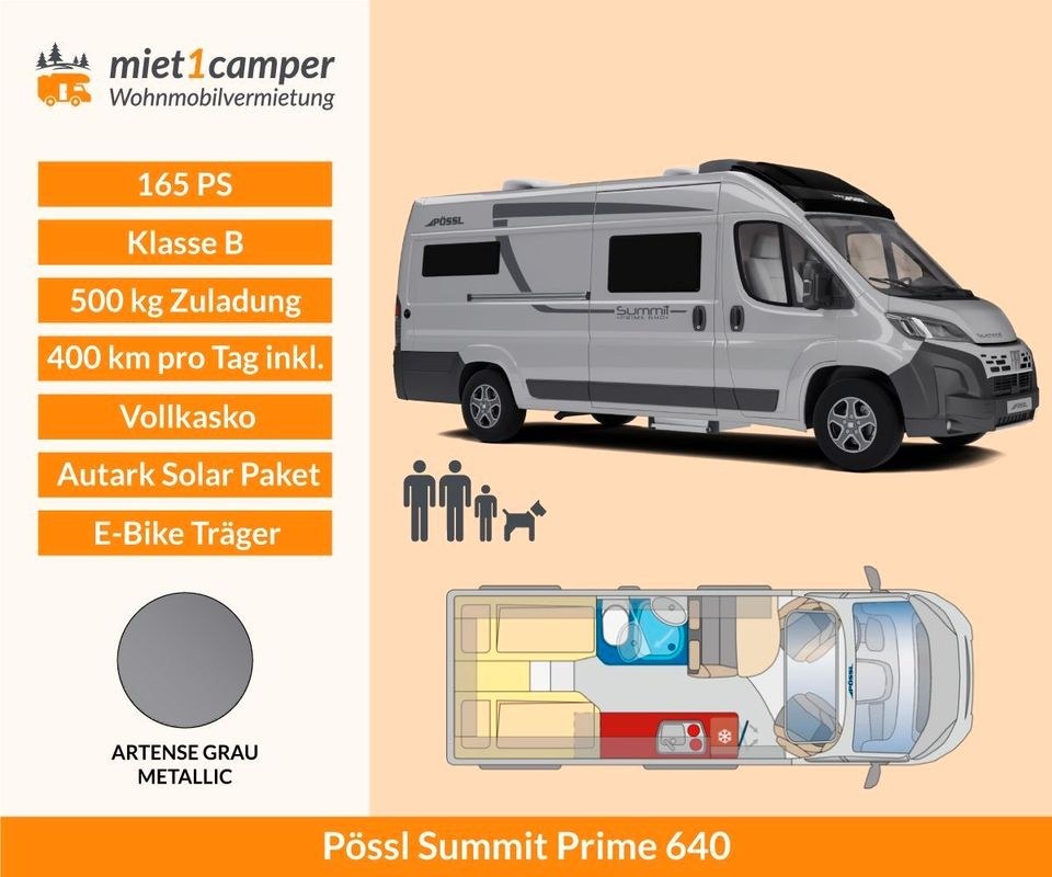 Pössl Summit 640 Prime mieten in Lünen – für den Roadtrip