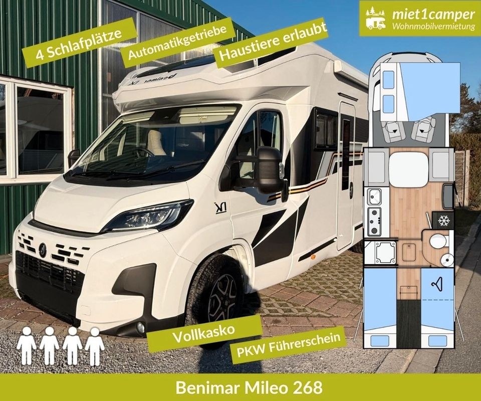 Benimar Mileo 268 mieten in Lünen – für den Roadtrip