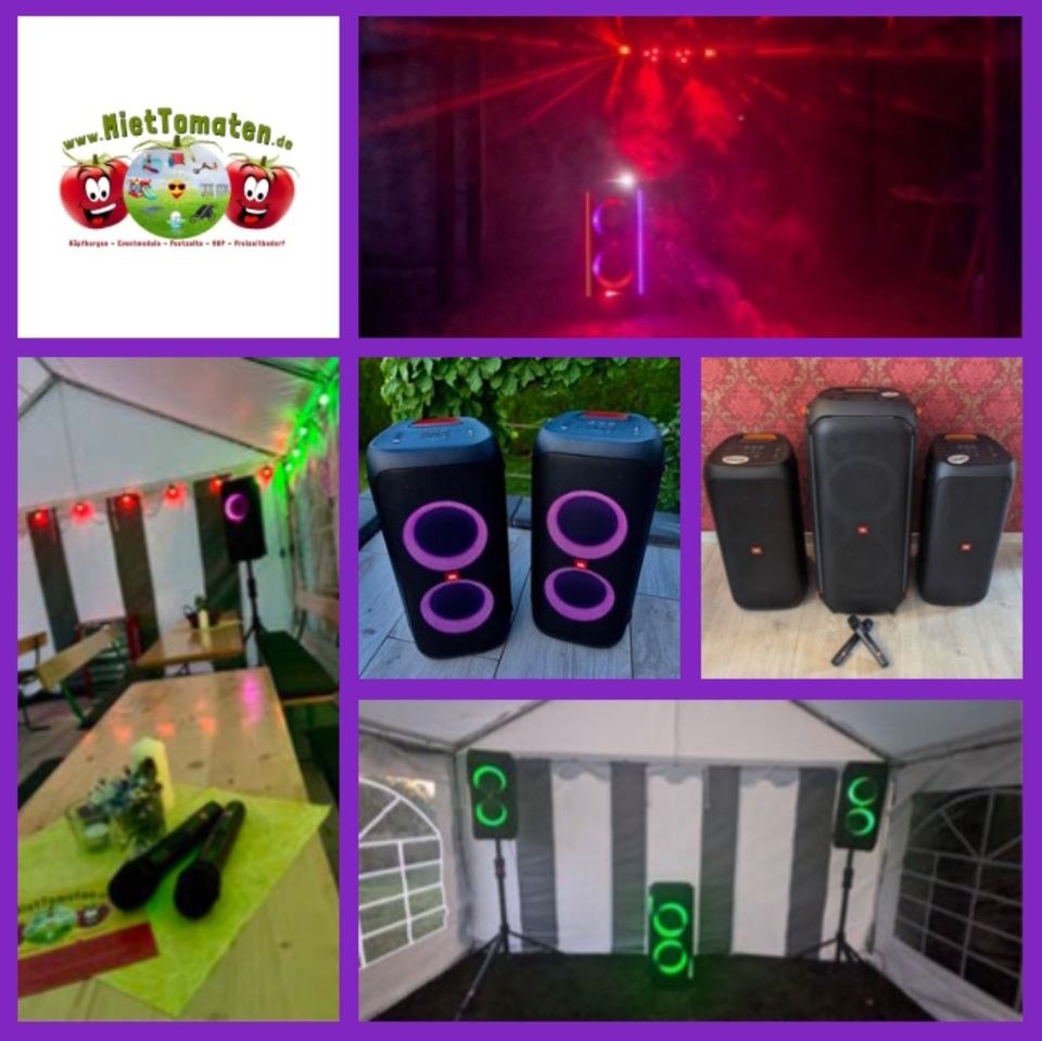 Partybox JBL Musikbox Partybar Nebelmaschine mieten in Klipphausen