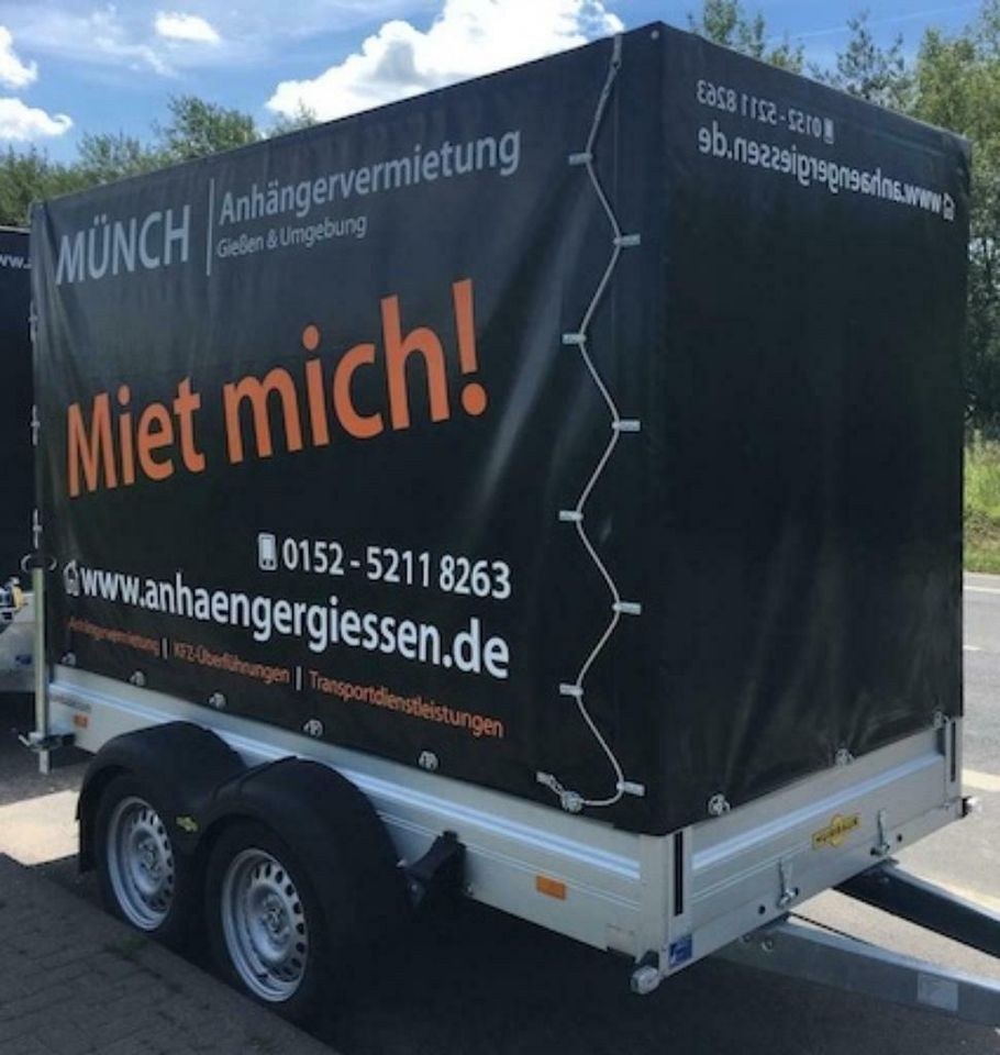 Anhänger Planenanhänger 2,5 t Umzug mieten bei Münch – fair & flexibel