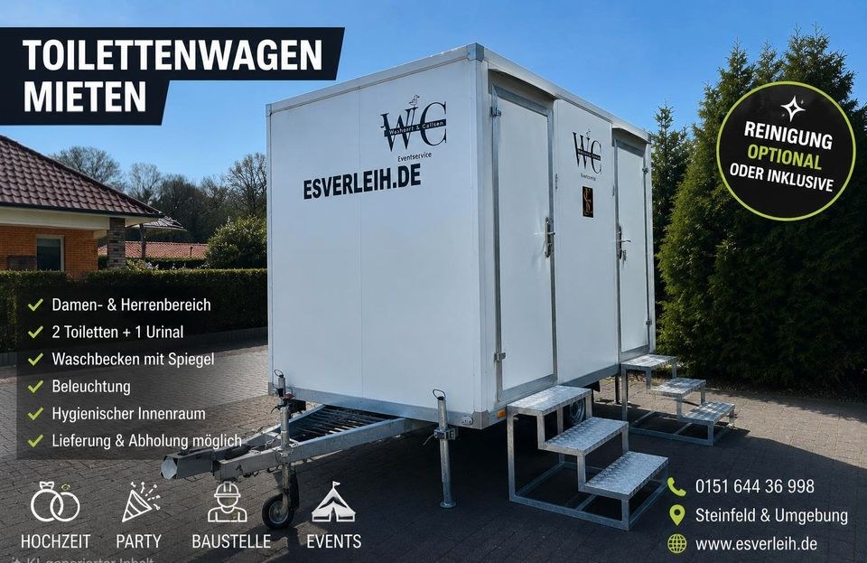 Toilettenwagen WC Toilette mieten bei ESVerleih – für Baustelle & Fest