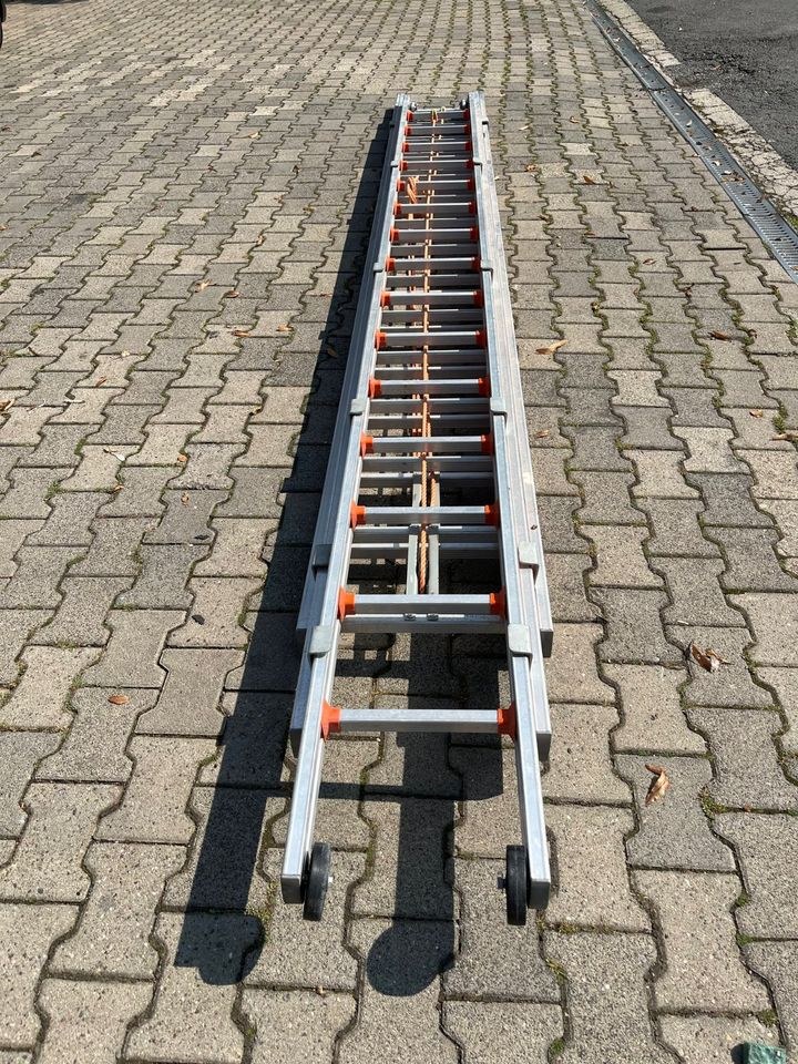 Anlege Aluleiter 12 Meter 3 teilig mieten in Lünen – 4