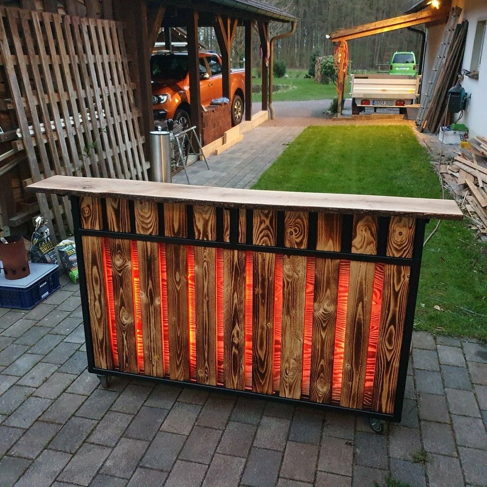 Theke Holzoptik mieten bei Richter Events – mobile Bar
