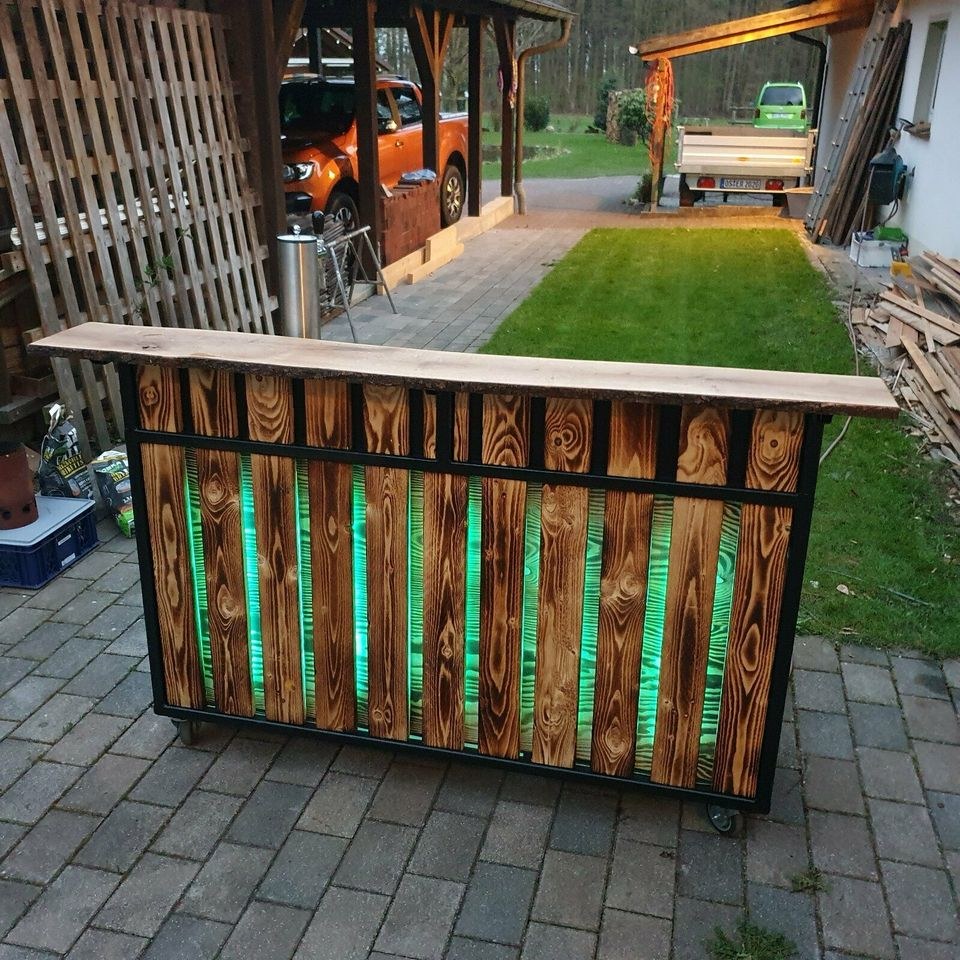 Theke Holzoptik mieten bei Richter Events – mobile Bar – 2