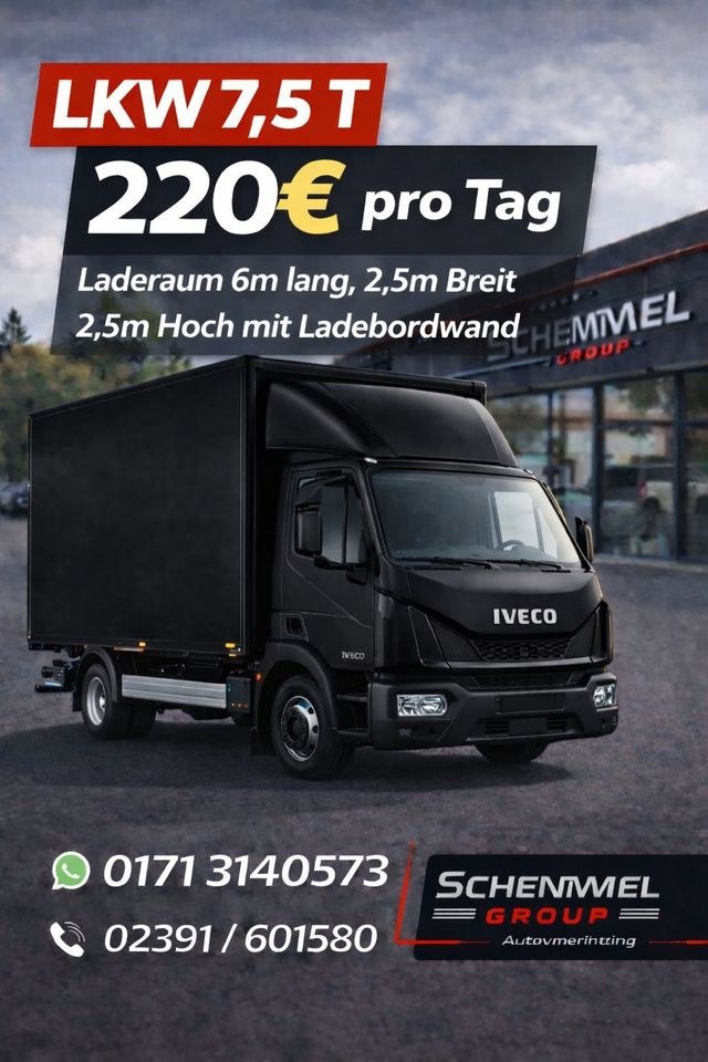 LKW 7,5T mieten bei DS Auto – für Umzug & Transport