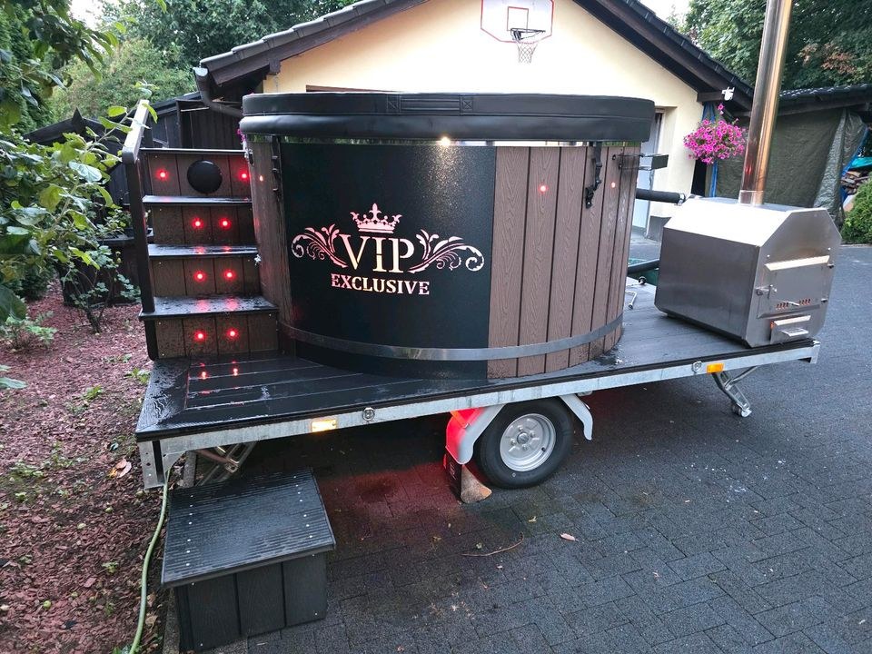 Mobiler Whirlpool Badebottich Hydromassage LED mieten in Meinerzhagen – 4