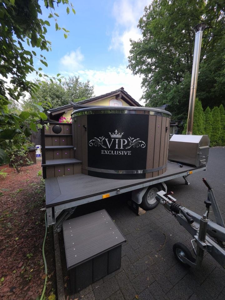 Mobiler Whirlpool Badebottich Hydromassage LED mieten in Meinerzhagen – 3