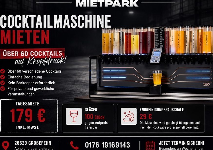 Cocktailmaschine Cocktailbar Cocktail N mieten bei TM Mietpark – 2
