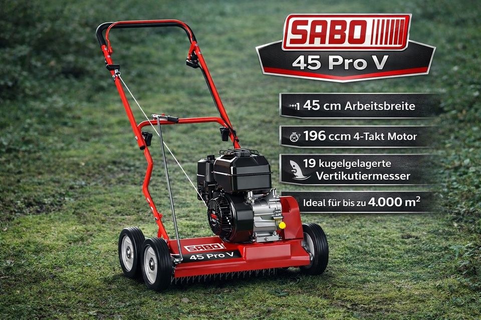 Vertikutierer Sabo 45 Pro V Benzin Rasenlüfter mieten bei TM Mietpark