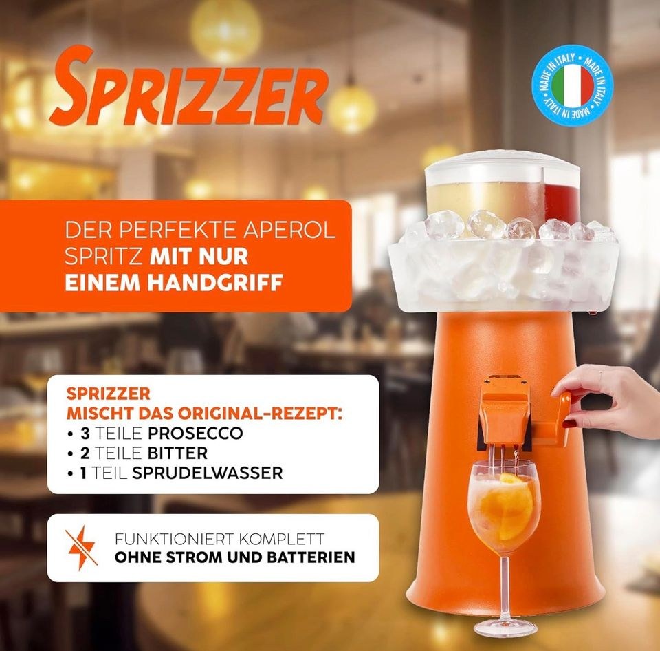 Aperol Spritz Maschine Sprizzer mieten bei TM Mietpark – 3