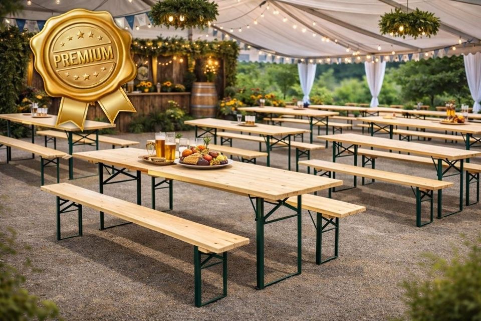 Bierzeltgarnitur Tisch Bänke mieten in Großefehn – Sitzplätze für alle – 3