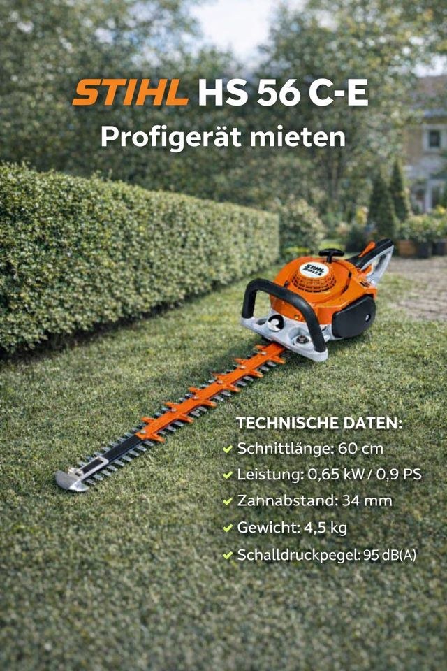 Heckenschere Benzin STIHL Hecke schneiden mieten bei TM Mietpark – 3