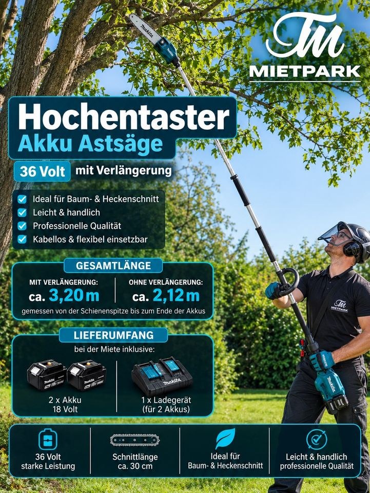 Makita Hochentaster Astsäge Akku Kettensäge mieten bei TM Mietpark – 3