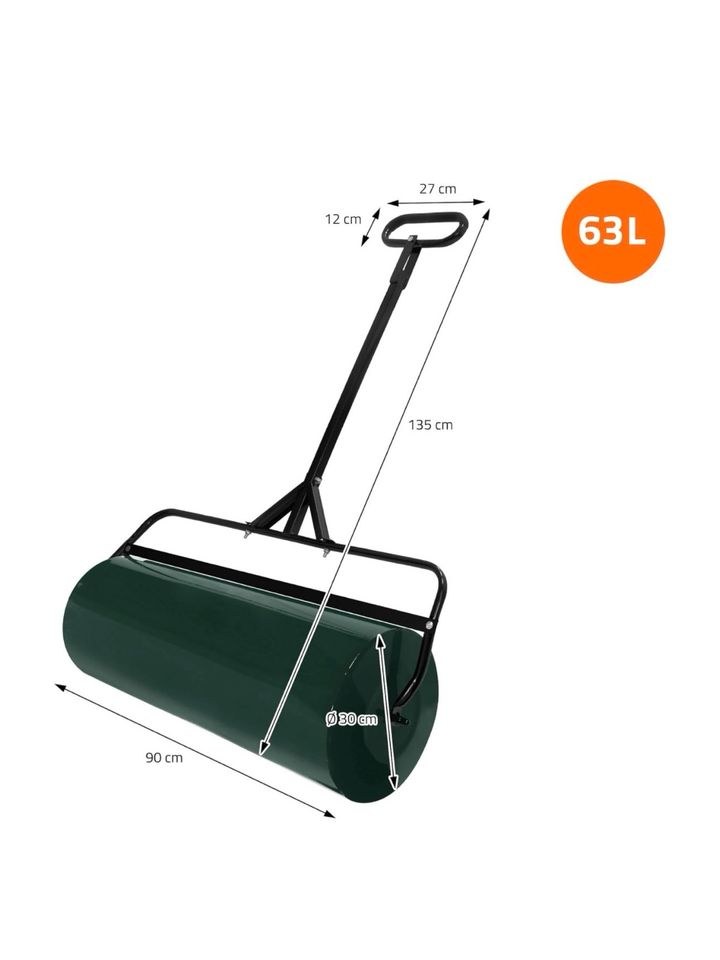 Rasenwalze 90cm Gartenwalze Bodenwalze 63L mieten bei TM Mietpark – 4