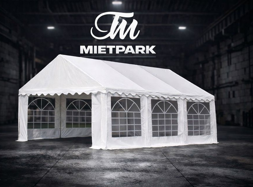 Partyzelt 4x8m Festzelt Gartenparty Eventzelt mieten bei TM Mietpark