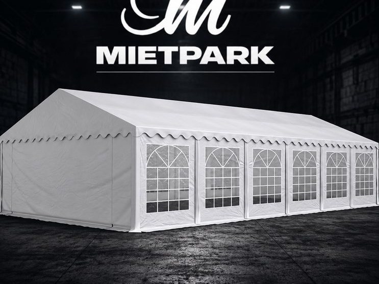 Partyzelt 6x12 m Festzelt Gartenparty Eventzelt mieten bei TM Mietpark