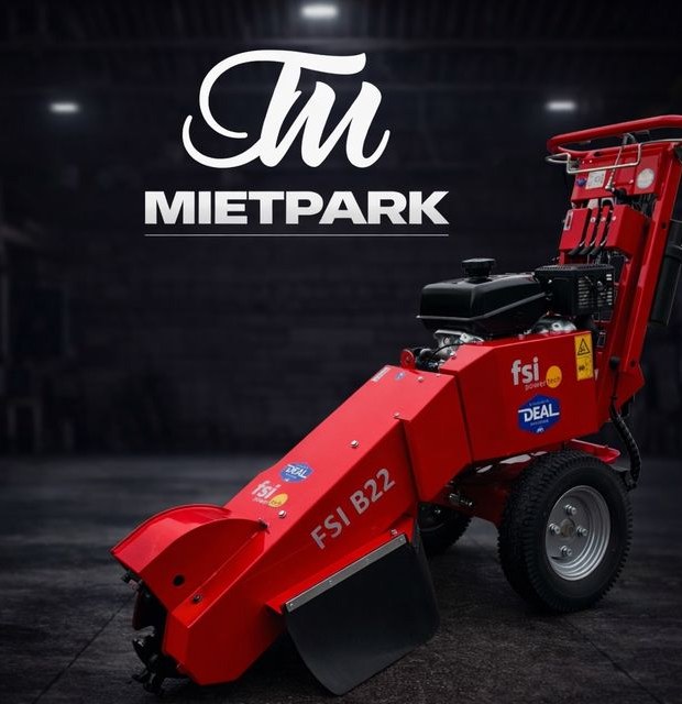 Baumstumpffräse Stubbenfräse Baumstumpf mieten bei TM Mietpark