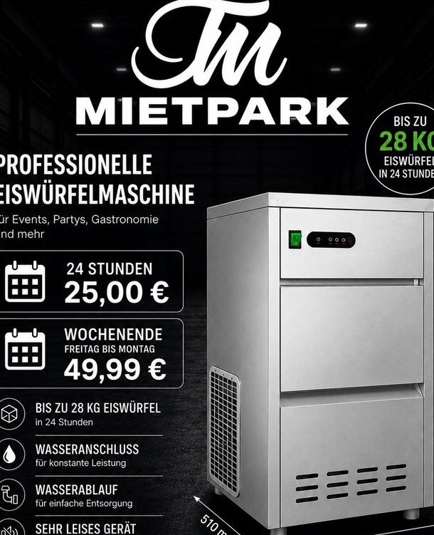 Eiswürfelmaschine Eiswürfel mieten bei TM Mietpark – 2