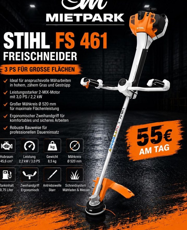 STIHL FS 461 C EM mieten bei TM Mietpark – Profi-Werkzeug auf Zeit – 2
