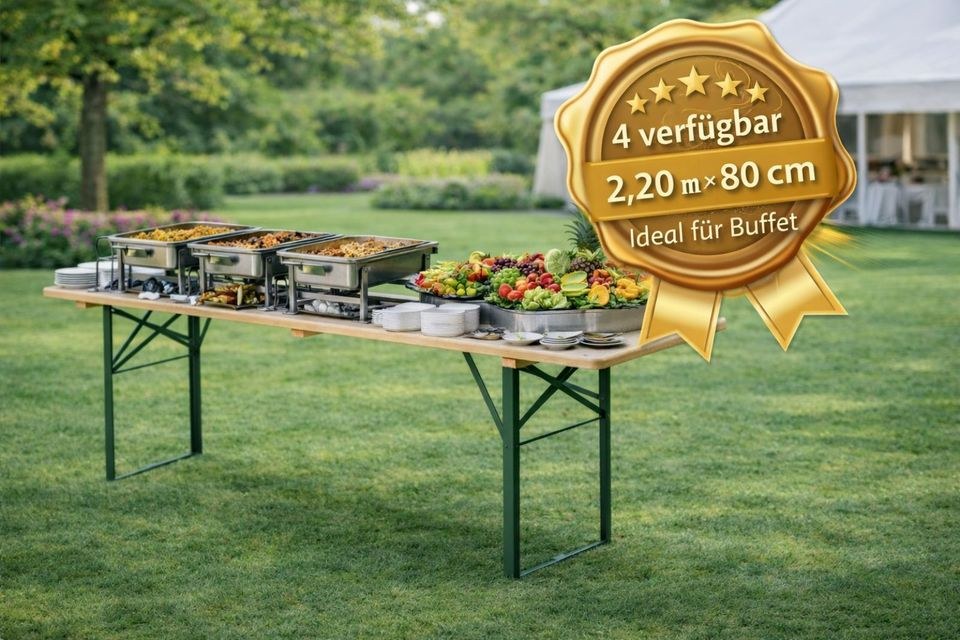 Bierzeltgarnitur Tisch Bänke mieten in Großefehn – Sitzplätze für alle – 4
