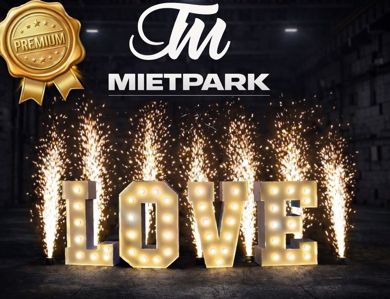 XXL LOVE Buchstaben Verlobung Antrag Deko❤ mieten bei TM Mietpark