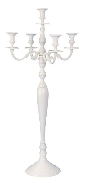 5 armiger Kerzenleuchter 80 cm WEISS mieten in Waging am See