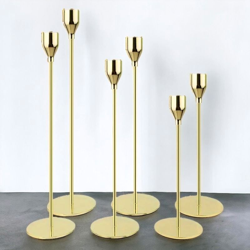 3 tlg Set Kerzenleuchter GOLD 23cm 28cm 33cm mieten in Waging am See