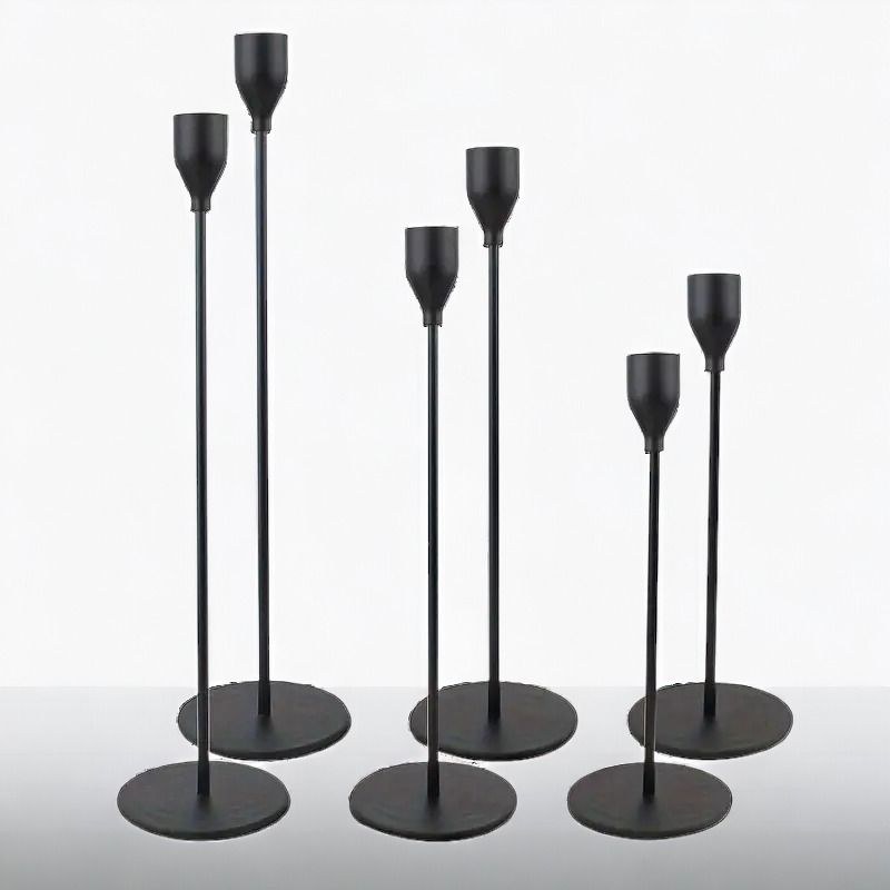 3 Kerzenleuchter Kerzenständer schwarz 23 33 cm mieten