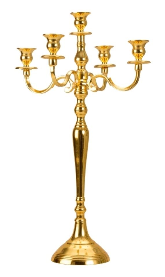 5 armiger Kerzenleuchter 60 cm GOLD mieten in Waging am See – 2