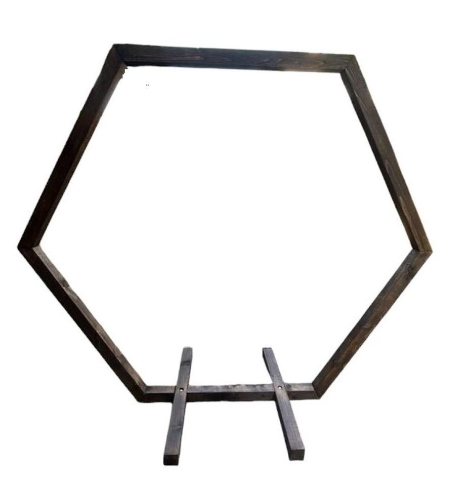 Traubogen Holz Hexagon Hochzeitsdeko mieten in Waging am See – 2
