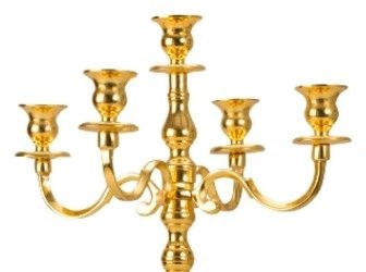 5 armiger Kerzenleuchter 60 cm GOLD mieten in Waging am See