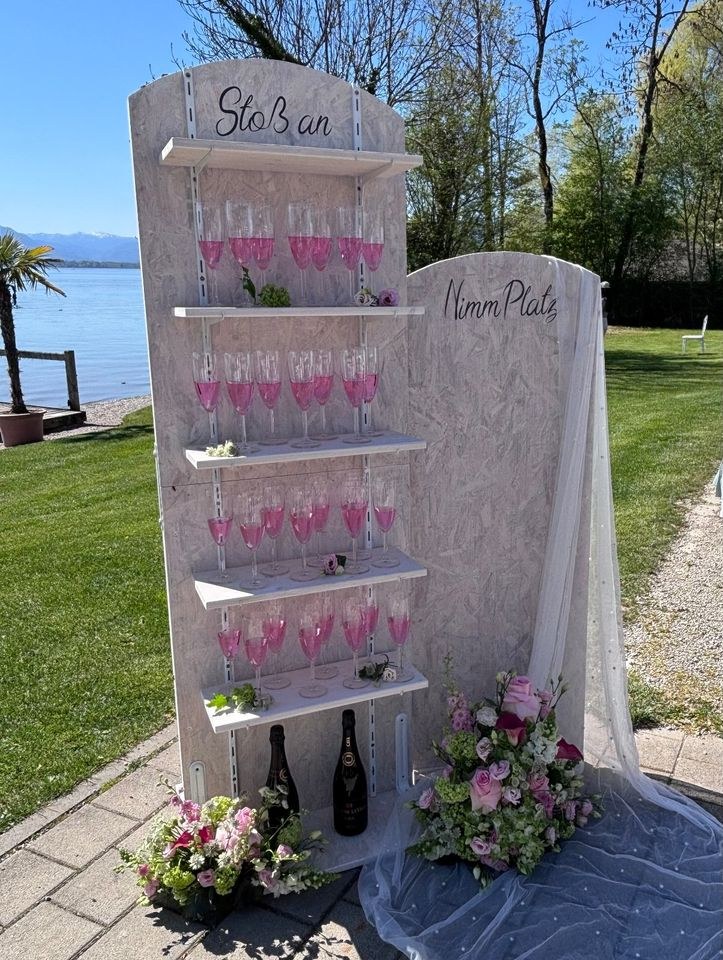 Champagnerwand Sitzplan 2 1 inkl Gläser mieten in Waging am See