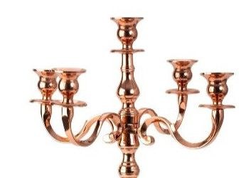 5 armiger Kerzenleuchter 60 cm ROSÉGOLD mieten in Waging am See