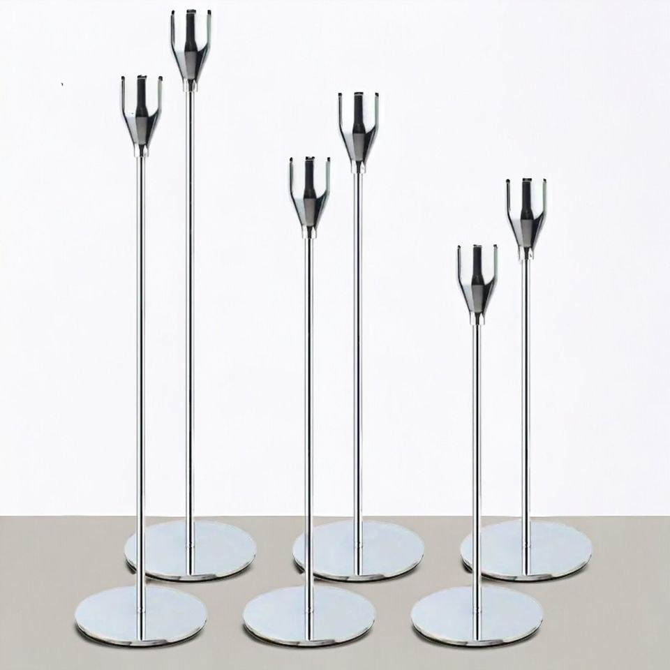 3 tlg Set Kerzenleuchter SILBER 23cm 28cm 33cm mieten in Waging am See
