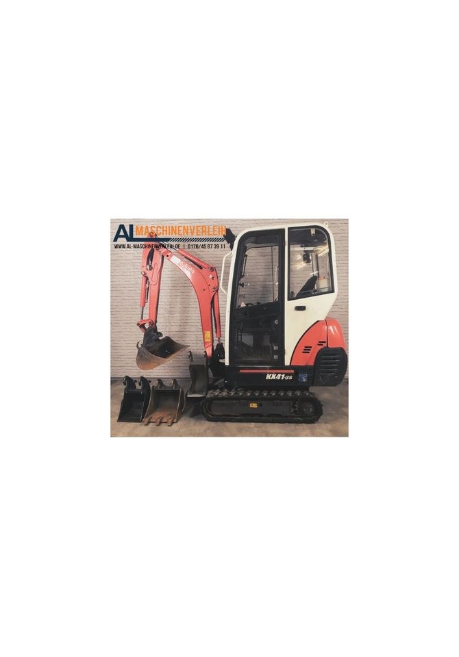 Kubota Minibagger 1,7 Tonnen mieten bei AL Maschinenverleih Internet